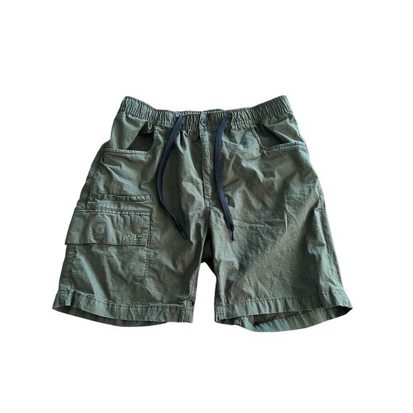 BYLT Men's Green Ripstop Drawstring Athleisure Cargo Shorts Size M - Picture 1 of 6